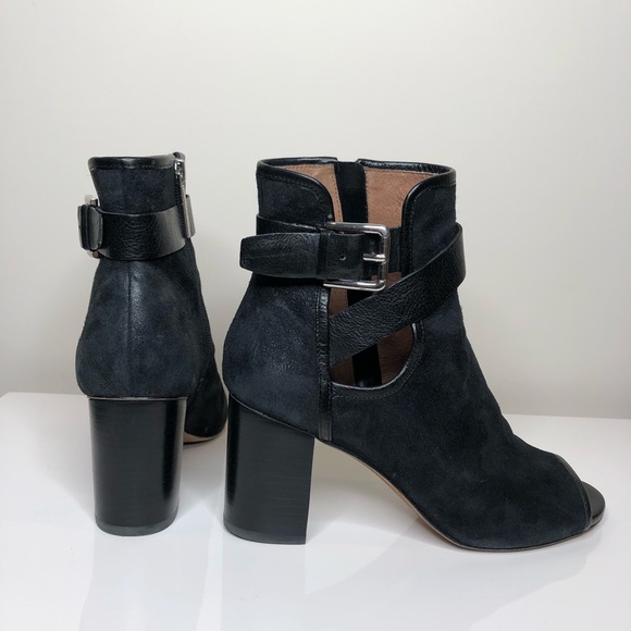 Donald J. Pliner Shoes - Donald J. Pliner Stacked Peep Toe Cut Out Bootie